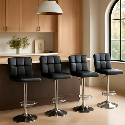 Conjunto 4 Banquetas Giratórias Best Gomo Estofadas