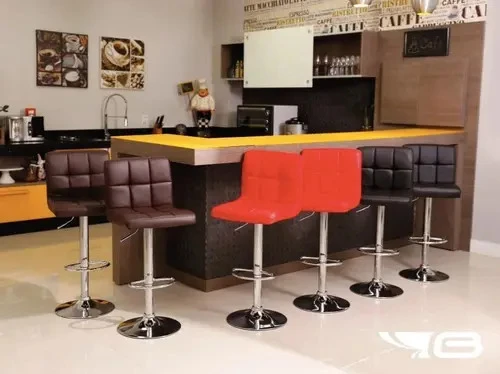 Foto detalhada do Conjunto 4 Banquetas Giratórias Best Gomo Estofadas - Avaliação e Review do Faro Guia (imagem 5)