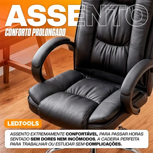 Foto detalhada do Cadeira Diretor Led Tools Presidente Anatômica - Avaliação e Review do Faro Guia (imagem 4)