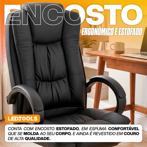 Foto detalhada do Cadeira Diretor Led Tools Presidente Anatômica - Avaliação e Review do Faro Guia (imagem 5)