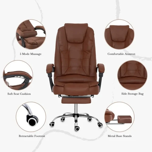 Foto detalhada do Cadeira Presidente Python Fly Ergonômica Couro - Avaliação e Review do Faro Guia (imagem 4)