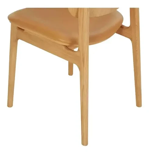 Foto detalhada do Kit 2 Cadeiras Canann com Encosto Rattan e Assento Couro - Avaliação e Review do Faro Guia (imagem 5)