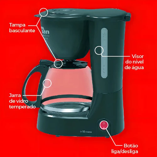 Foto detalhada do Cafeteira Elétrica Kian CF-102 - Avaliação e Review do Faro Guia (imagem 5)