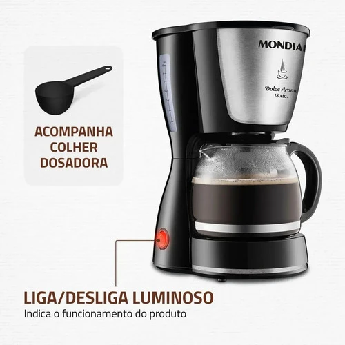 Foto detalhada do Cafeteira Elétrica Mondial Dolce Arome C-30-18X - Avaliação e Review do Faro Guia (imagem 4)