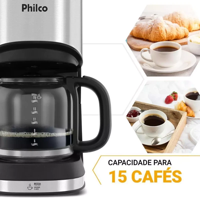Foto detalhada do Cafeteira Elétrica Philco PCFE01 15 Cafezinhos - Avaliação e Review do Faro Guia (imagem 3)