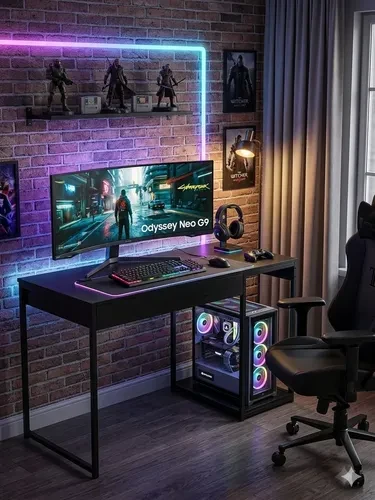 Foto detalhada do Mesa Gamer Industrial Gobi Brasil - Avaliação e Review do Faro Guia (imagem 4)