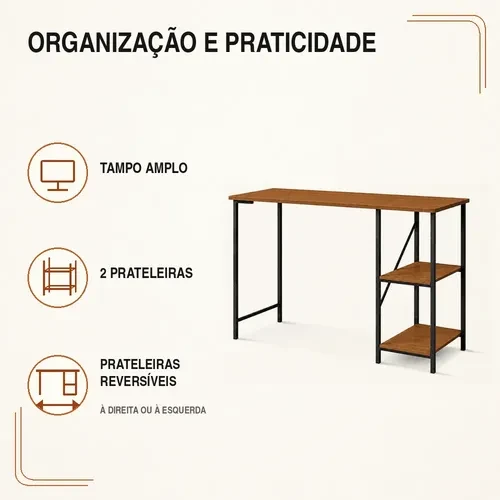 Foto detalhada do Escrivaninha Industrial Star 110 KLM Store - Avaliação e Review do Faro Guia (imagem 2)
