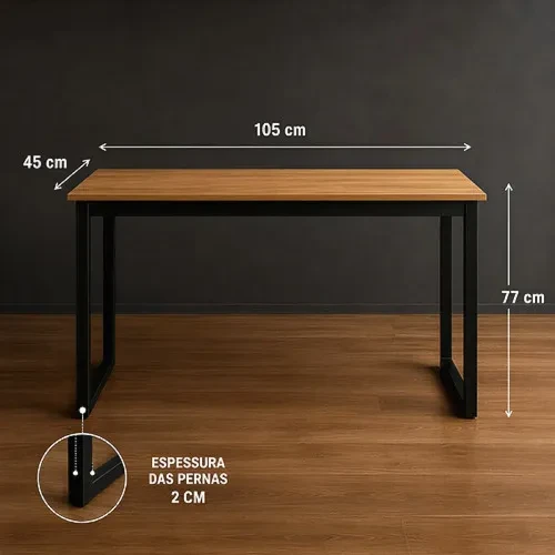 Foto detalhada do Mesa Industrial ClickForte 105cm - Avaliação e Review do Faro Guia (imagem 3)