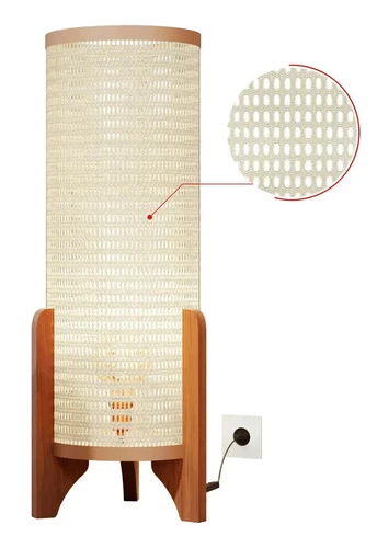Foto detalhada do Abajur de Chão Ravena Rattan Vintage - Avaliação e Review do Faro Guia (imagem 4)
