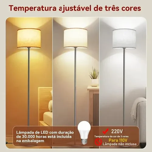 Foto detalhada do Abajur de Coluna Jayden Nórdico - Avaliação e Review do Faro Guia (imagem 2)