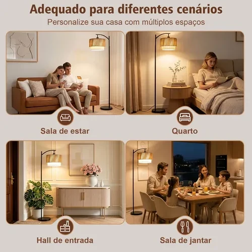 Foto detalhada do Luminária de Coluna Boho Norelux Vime - Avaliação e Review do Faro Guia (imagem 4)