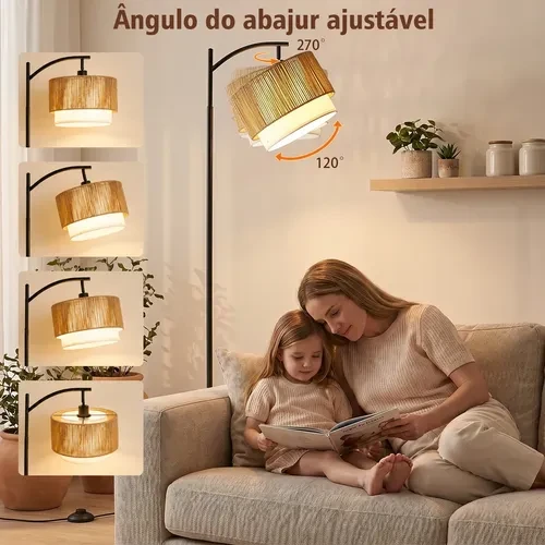 Foto detalhada do Luminária de Coluna Boho Norelux Vime - Avaliação e Review do Faro Guia (imagem 6)