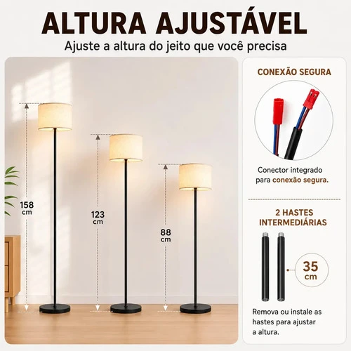 Foto detalhada do Luminária de Chão Tieesa Elegance - Avaliação e Review do Faro Guia (imagem 3)