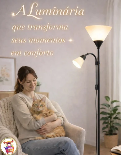 Foto detalhada do Luminária Dupla Articulada AMBTotal - Avaliação e Review do Faro Guia (imagem 6)