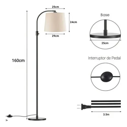 Foto detalhada do Lustre de Chão em Arco SANTOBR - Avaliação e Review do Faro Guia (imagem 5)