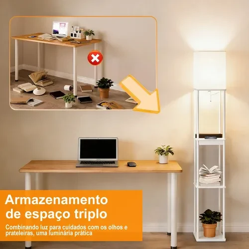 Foto detalhada do Luminária Multifuncional com Prateleiras - Avaliação e Review do Faro Guia (imagem 4)