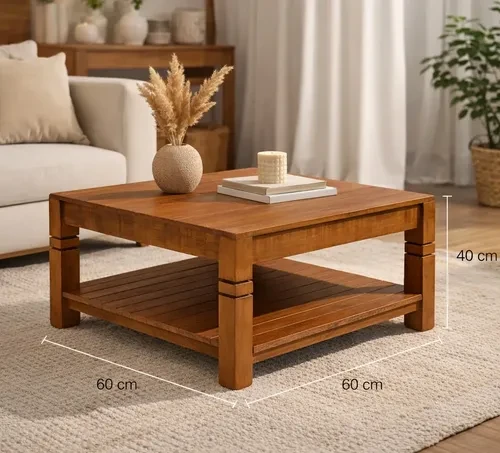Foto detalhada do Mesa de Centro Ripada Duplo Nível - Avaliação e Review do Faro Guia (imagem 2)