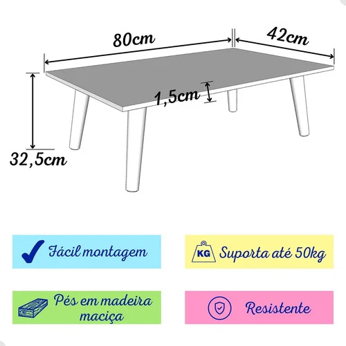Foto detalhada do Mesa de Centro Extra Grande Freijó - Avaliação e Review do Faro Guia (imagem 2)