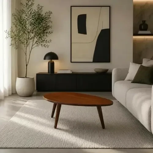 Foto detalhada do Mesa de Centro Design Orgânico Minimalista - Avaliação e Review do Faro Guia (imagem 2)