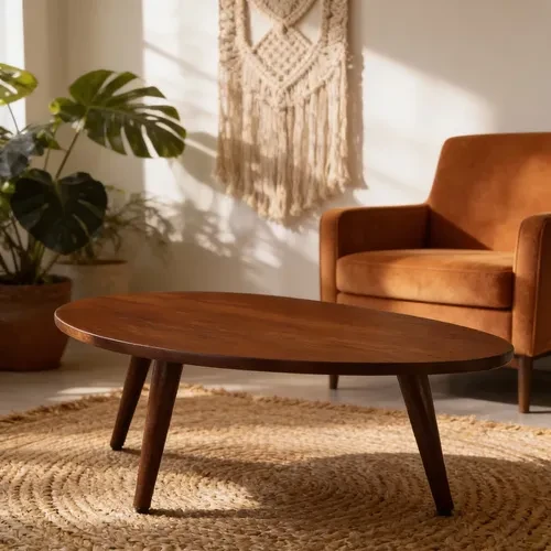 Foto detalhada do Mesa de Centro Design Orgânico Minimalista - Avaliação e Review do Faro Guia (imagem 4)