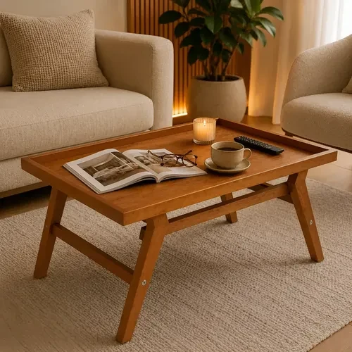 Mesa de Centro Decorativa Estilo Bandeja