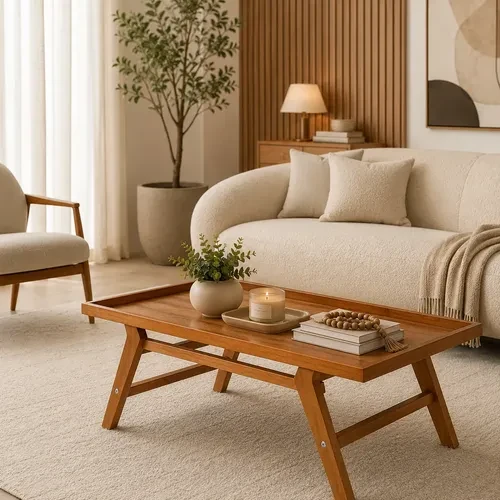 Foto detalhada do Mesa de Centro Decorativa Estilo Bandeja - Avaliação e Review do Faro Guia (imagem 4)