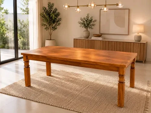 Foto detalhada do Mesa de Jantar Retangular em Madeira Maciça Peroba Rosa 200x100 - Avaliação e Review do Faro Guia (imagem 5)