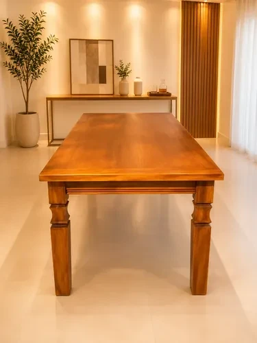Foto detalhada do Mesa de Jantar Retangular em Madeira Maciça Peroba Rosa 200x100 - Avaliação e Review do Faro Guia (imagem 6)