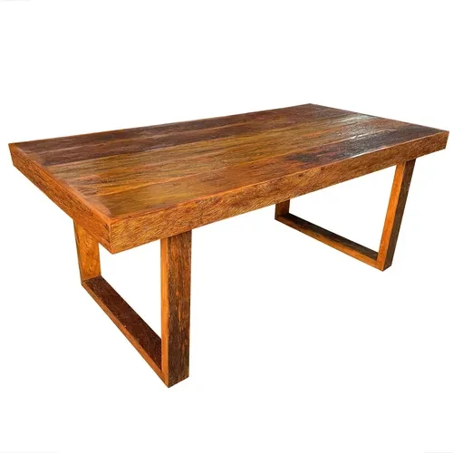 Foto detalhada do Mesa de Jantar Rústica Artesanal em Madeira Peroba Rosa 6 Lugares - Avaliação e Review do Faro Guia (imagem 2)