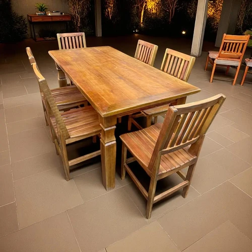 Foto detalhada do Mesa de Jantar com 6 Cadeiras em Madeira Maciça Cor Peroba - Avaliação e Review do Faro Guia (imagem 4)