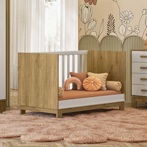 Foto detalhada do Berço 2 em 1 Americano Vira Cama Slim com Colchão - Avaliação e Review do Faro Guia (imagem 3)