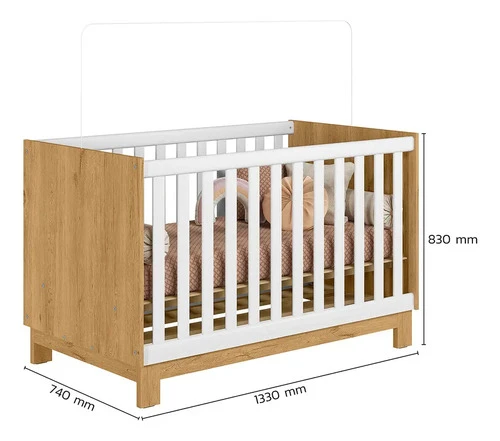 Foto detalhada do Berço 2 em 1 Americano Vira Cama Slim com Colchão - Avaliação e Review do Faro Guia (imagem 6)