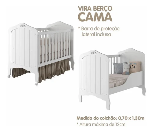 Foto detalhada do Berço Mini Cama Harmonia Permóbili Padrão Americano - Avaliação e Review do Faro Guia (imagem 4)