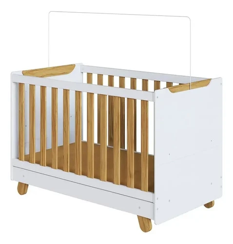 Foto detalhada do Berço Minicama Levy Americano 4 em 1 Branco - Avaliação e Review do Faro Guia (imagem 2)