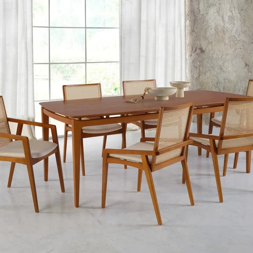 Foto detalhada do Mesa de Jantar 6 Lugares Madeira Maciça Savona 160cm - Avaliação e Review do Faro Guia (imagem 3)