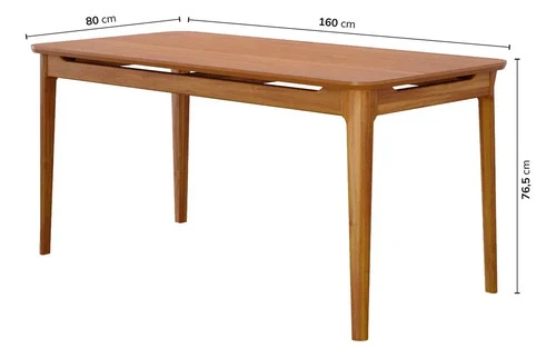 Foto detalhada do Mesa de Jantar 6 Lugares Miriti Cabecasa 160cm - Avaliação e Review do Faro Guia (imagem 3)