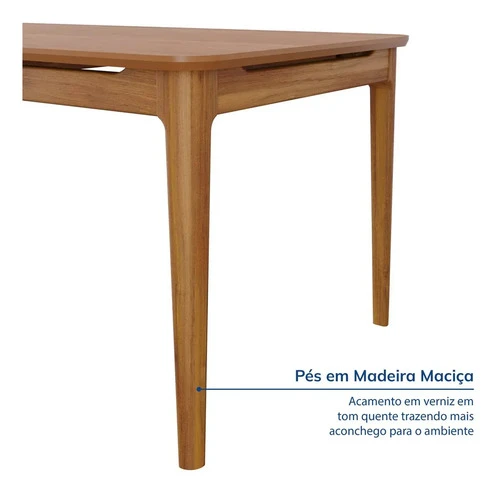 Foto detalhada do Mesa de Jantar 6 Lugares Miriti Cabecasa 160cm - Avaliação e Review do Faro Guia (imagem 4)