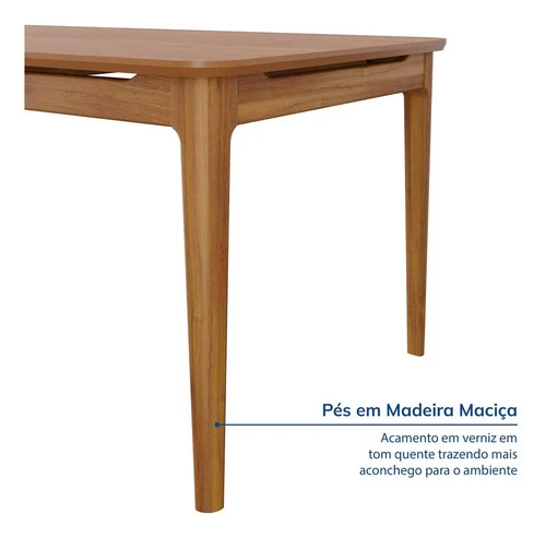 Foto detalhada do Mesa de Jantar 8 Lugares Miriti Cabecasa 210cm - Avaliação e Review do Faro Guia (imagem 4)