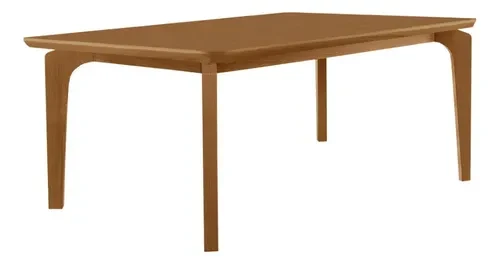Mesa de Jantar Moderna Liz 180cm Canto Copo