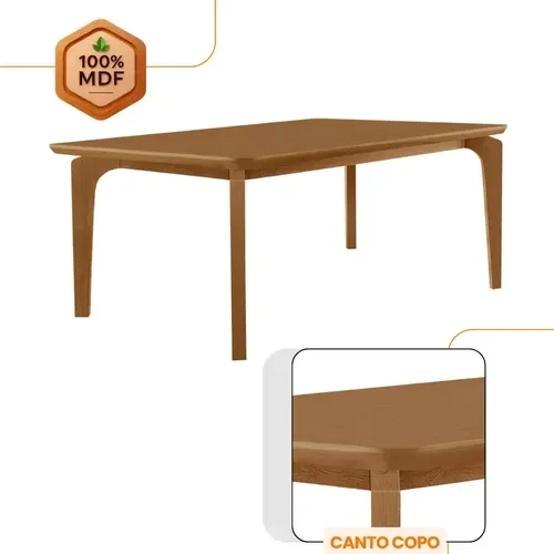 Foto detalhada do Mesa de Jantar Moderna Liz 180cm Canto Copo - Avaliação e Review do Faro Guia (imagem 3)