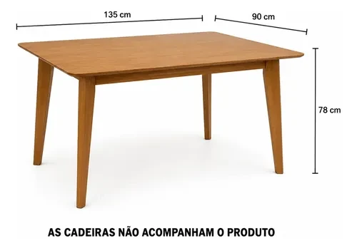 Foto detalhada do Mesa de Jantar Retangular 4 Lugares Evora 135cm - Avaliação e Review do Faro Guia (imagem 2)