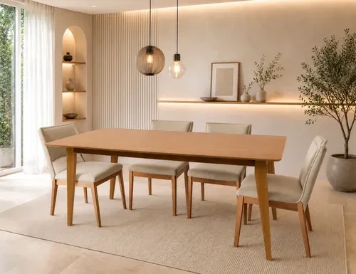 Mesa de Jantar Retangular 6 Lugares Evora 180cm