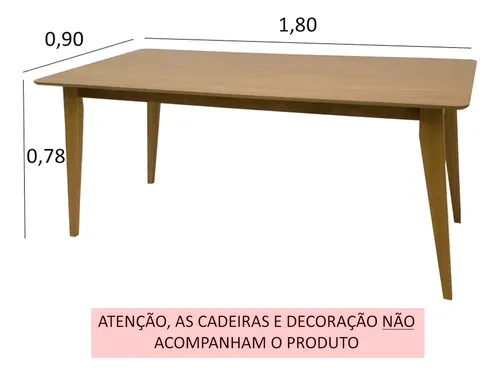 Foto detalhada do Mesa de Jantar Retangular 6 Lugares Evora 180cm - Avaliação e Review do Faro Guia (imagem 2)