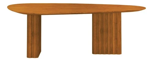 Foto detalhada do Mesa de Jantar Tampo Orgânico Isis Freijó 200cm - Avaliação e Review do Faro Guia (imagem 3)