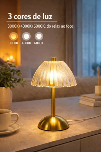 Foto detalhada do Abajur de Mesa LED Via Flix Vintage - Avaliação e Review do Faro Guia (imagem 2)