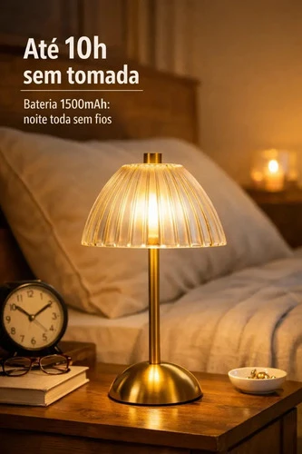 Foto detalhada do Abajur de Mesa LED Via Flix Vintage - Avaliação e Review do Faro Guia (imagem 3)