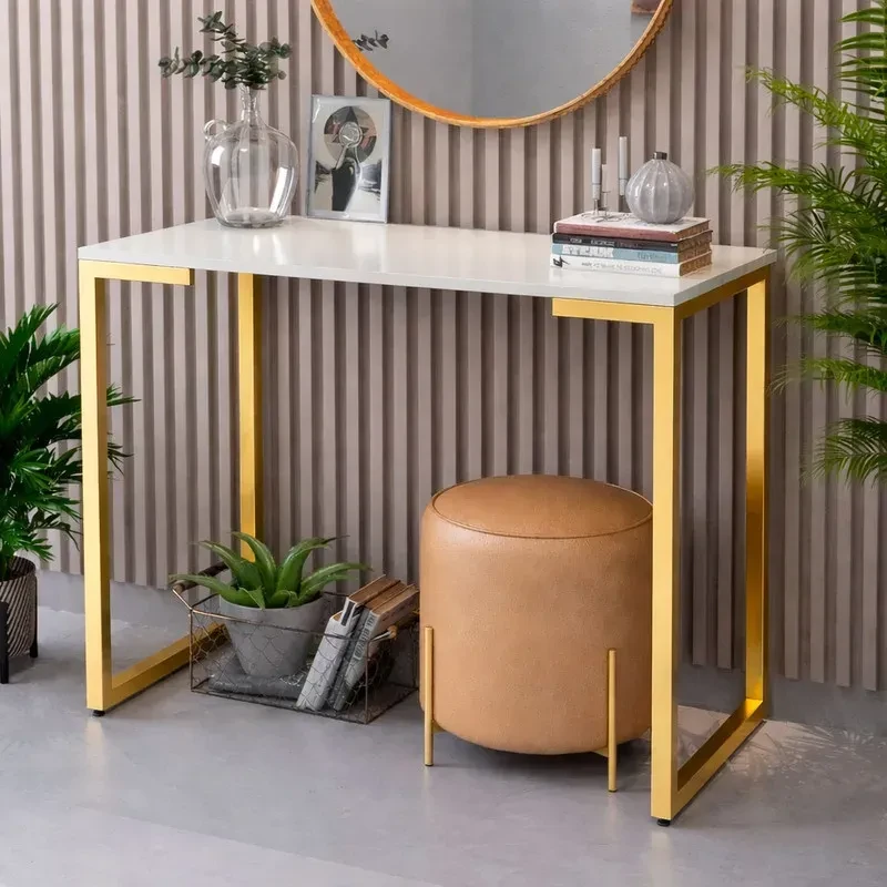 Mesa Buffet Industrial Pé Dourado Pride