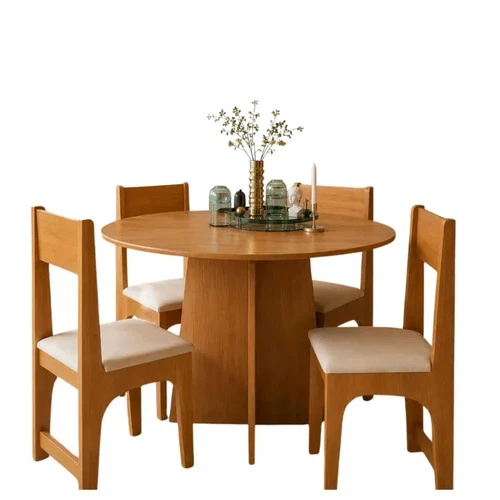Foto detalhada do Conjunto Mesa Redonda Art Panta Nature com 4 Cadeiras - Avaliação e Review do Faro Guia (imagem 2)