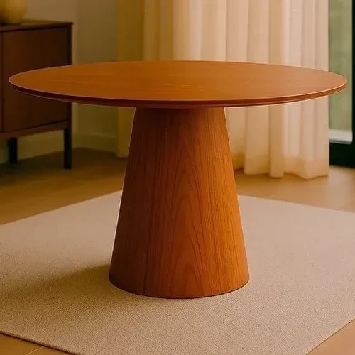 Foto detalhada do Mesa de Jantar Oval Orgânica Cone em Freijó - Avaliação e Review do Faro Guia (imagem 6)