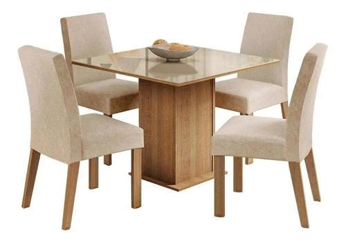 Foto detalhada do Sala de Jantar Madesa Evelin com Tampo de Vidro - Avaliação e Review do Faro Guia (imagem 2)